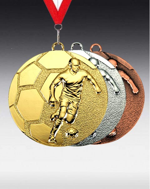 Medaille Platini D:50mm mit Foliendruck und Band Medaille Platini D:50mm mit Foliendruck und Band