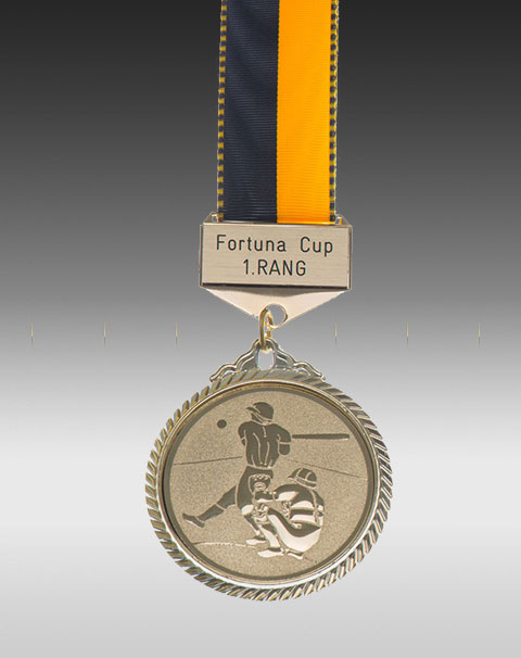 Premium Medaille Baseball mit Barette Premium Medaille Baseball mit Barette