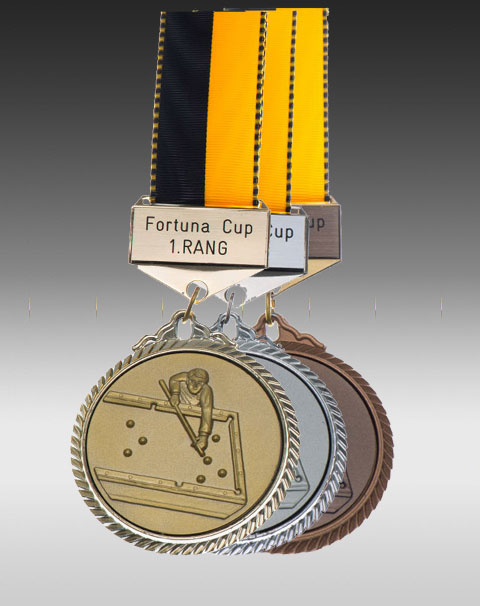 Premium Medaille Billard mit Barette Premium Medaille Billard mit Barette