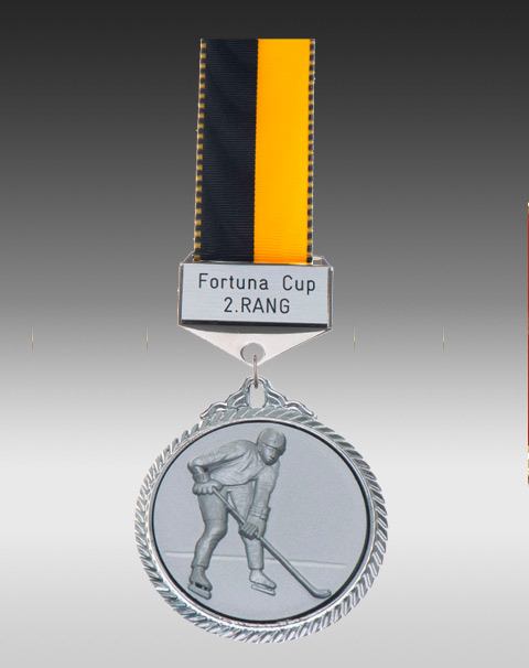 Premium Medaille Eishockey mit Barette Premium Medaille Eishockey mit Barette