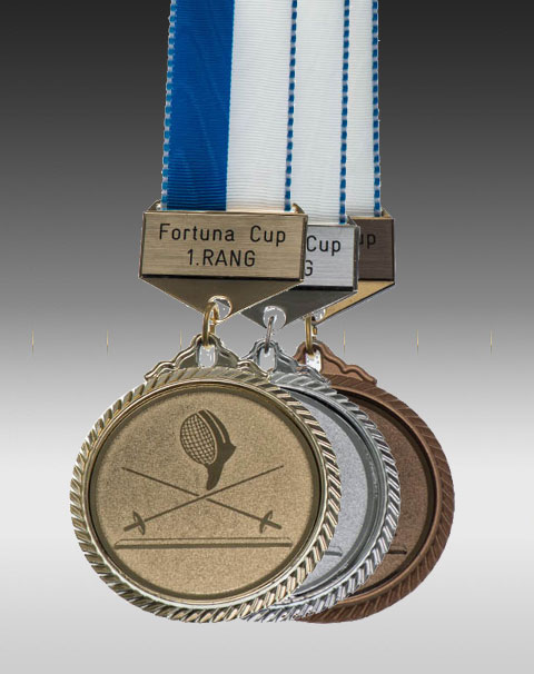 Premium Medaille Fechten mit Barette Premium Medaille Fechten mit Barette