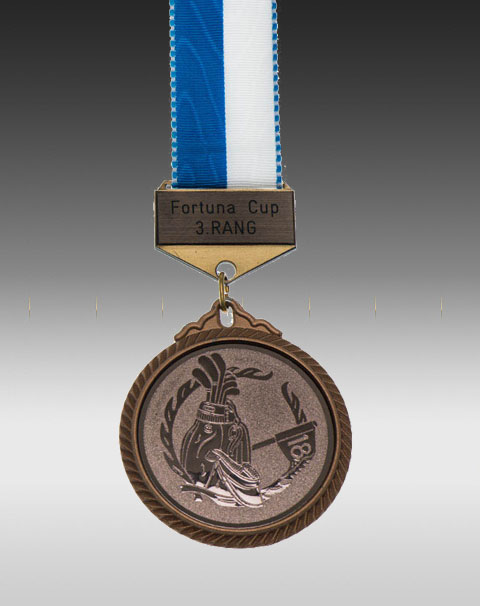 Premium Medaille Golf mit Barette Premium Medaille Golf mit Barette