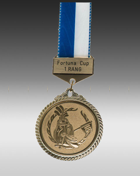 Premium Medaille Golf mit Barette Premium Medaille Golf mit Barette