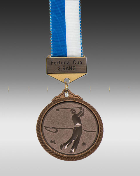 Premium Medaille Golfspieler mit Barette Premium Medaille Golfspieler mit Barette