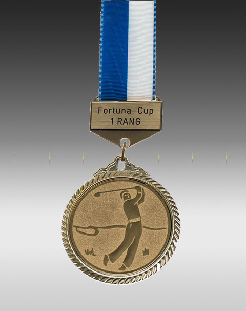 Premium Medaille Golfspieler mit Barette Premium Medaille Golfspieler mit Barette
