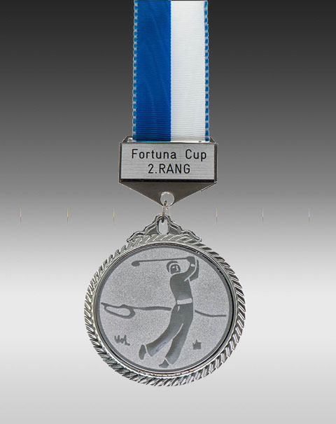 Premium Medaille Golfspieler mit Barette Premium Medaille Golfspieler mit Barette