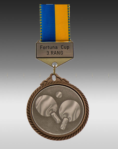 Premium Medaille Tischtennis mit Barette Premium Medaille Tischtennis mit Barette