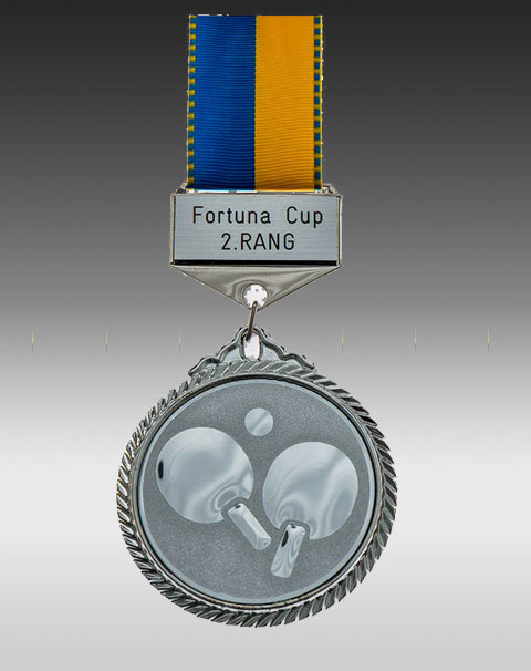 Premium Medaille Tischtennis mit Barette Premium Medaille Tischtennis mit Barette