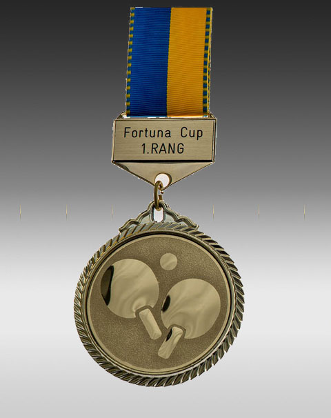 Premium Medaille Tischtennis mit Barette Premium Medaille Tischtennis mit Barette