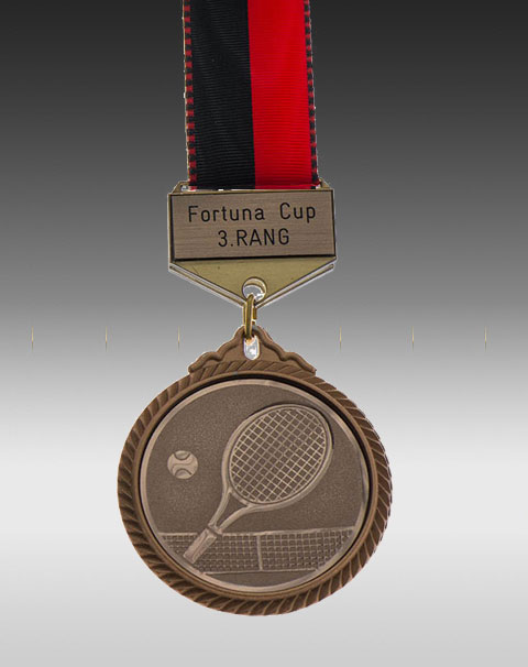 Premium Medaille Tennis mit Barette Premium Medaille Tennis mit Barette