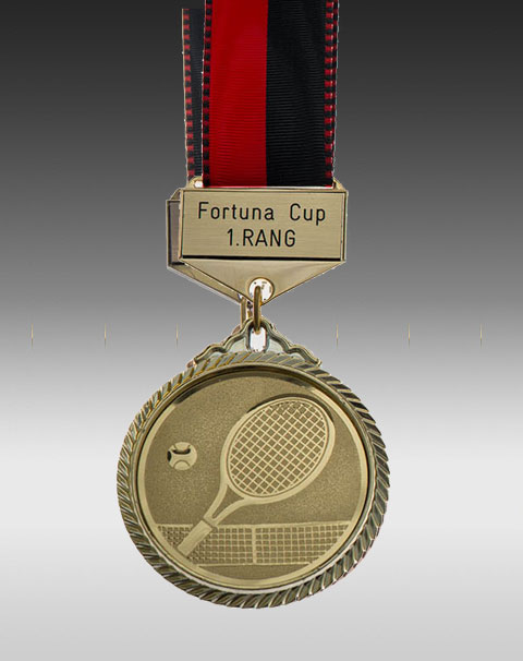 Premium Medaille Tennis mit Barette Premium Medaille Tennis mit Barette