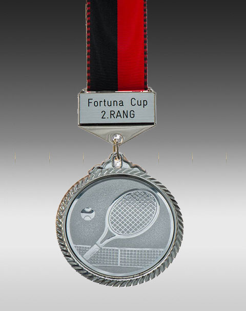 Premium Medaille Tennis mit Barette Premium Medaille Tennis mit Barette
