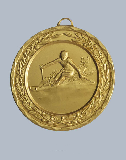 Reliefmedaille Ski Abfahrt D:50mm  Reliefmedaille Ski Abfahrt D:50mm