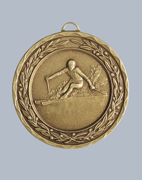 Reliefmedaille Ski Abfahrt D:50mm  Reliefmedaille Ski Abfahrt D:50mm